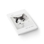 Personalized Cat Journal, Black and White, Write Nap Repeat - Ruled Line
