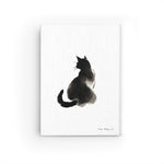 Personalized Cat Journal, Black and White, Write Nap Repeat - Ruled Line