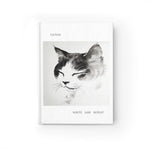 Personalized Cat Journal, Black and White, Write Nap Repeat - Ruled Line