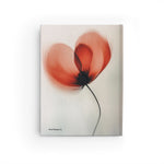 Personalized Red Flower Journal, Dream Bloom Repeat - Ruled Line