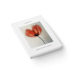 Personalized Red Flower Journal, Dream Bloom Repeat - Ruled Line